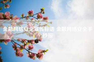 金融网络安全宣传标语 金融网络安全手抄报