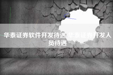 华泰证券软件开发待遇 华泰证券开发人员待遇