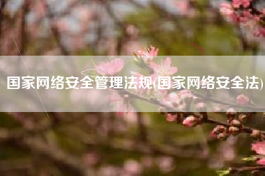 国家网络安全管理法规(国家网络安全法)