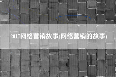 2017网络营销故事(网络营销的故事)