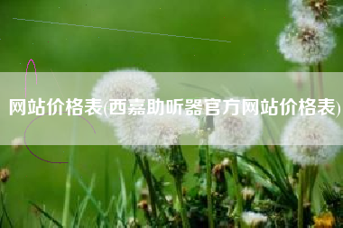 网站价格表(西嘉助听器官方网站价格表)