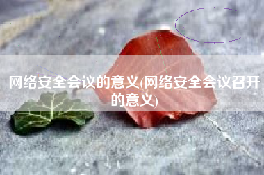 网络安全会议的意义(网络安全会议召开的意义)