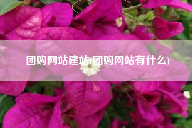 团购网站建站(团购网站有什么)