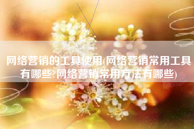 网络营销的工具使用(网络营销常用工具有哪些?网络营销常用方法有哪些)