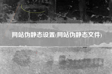 网站伪静态设置(网站伪静态文件)