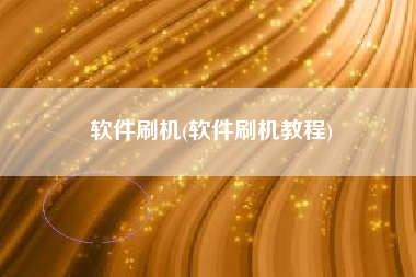 软件刷机(软件刷机教程)