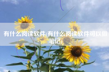 有什么阅读软件(有什么阅读软件可以做笔记)