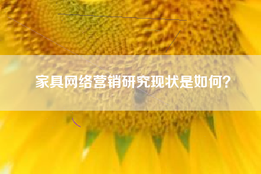 家具网络营销研究现状是如何？