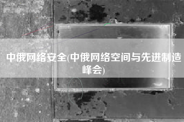 中俄网络安全(中俄网络空间与先进制造峰会)