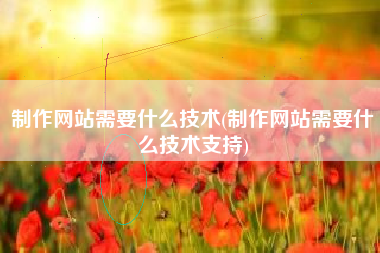 制作网站需要什么技术(制作网站需要什么技术支持)