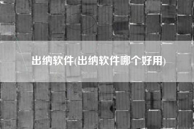 出纳软件(出纳软件哪个好用)