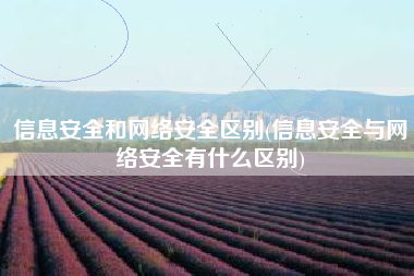 信息安全和网络安全区别(信息安全与网络安全有什么区别)