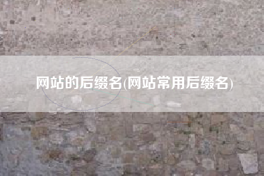网站的后缀名(网站常用后缀名)
