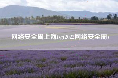 网络安全周上海isg(2022网络安全周)