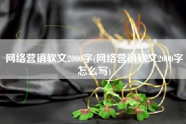 网络营销软文2000字(网络营销软文2000字怎么写)