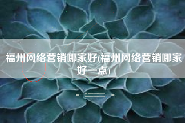 福州网络营销哪家好(福州网络营销哪家好一点)