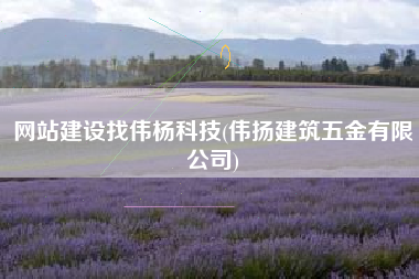 网站建设找伟杨科技(伟扬建筑五金有限公司)
