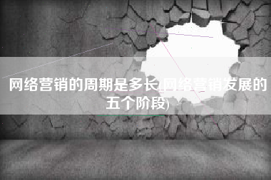 网络营销的周期是多长(网络营销发展的五个阶段)