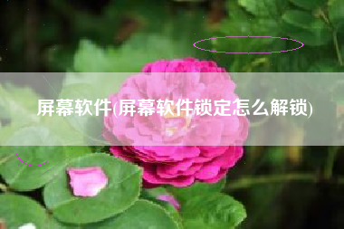 屏幕软件(屏幕软件锁定怎么解锁)