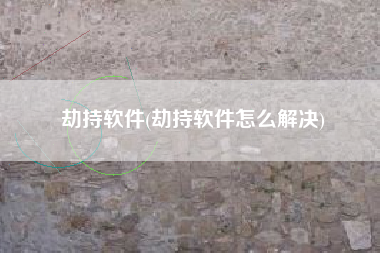 劫持软件(劫持软件怎么解决)