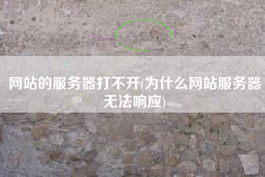 网站的服务器打不开(为什么网站服务器无法响应)