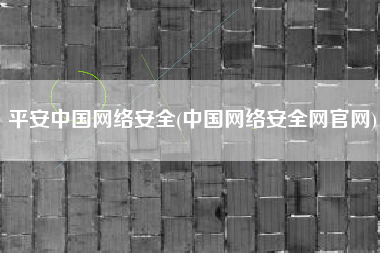 平安中国网络安全(中国网络安全网官网)