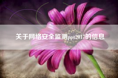 关于网络安全监测ppt2017的信息