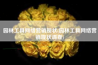 园林工具网络营销现状(园林工具网络营销现状调查)