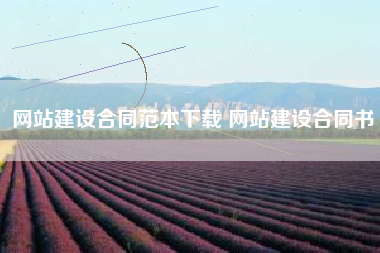 网站建设合同范本下载 网站建设合同书