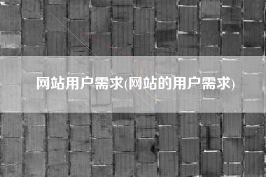 网站用户需求(网站的用户需求)