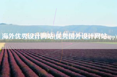 海外优秀设计网站(优秀国外设计网站app)