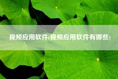 视频应用软件(视频应用软件有哪些)