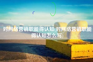 对网络营销职能得认知(对网络营销职能得认知怎么写)