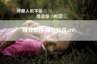 缘分软件(缘分软件APP)