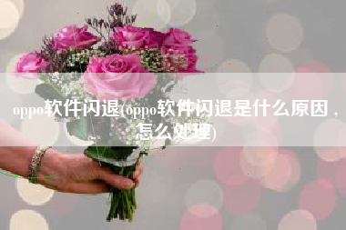 oppo软件闪退(oppo软件闪退是什么原因 ,怎么处理)