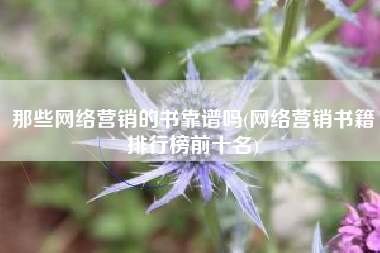 那些网络营销的书靠谱吗(网络营销书籍排行榜前十名)