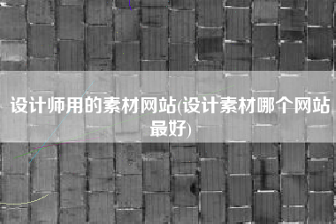 设计师用的素材网站(设计素材哪个网站最好)