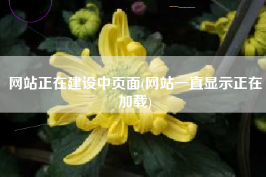 网站正在建设中页面(网站一直显示正在加载)
