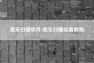 施乐扫描软件(施乐扫描设置教程)